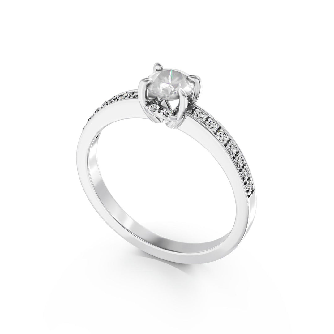 Inel logodnă platină cu diamante lab grown 1.02ct, elegant și luxos, simbol al iubirii eterne, cadou premium pentru femei.