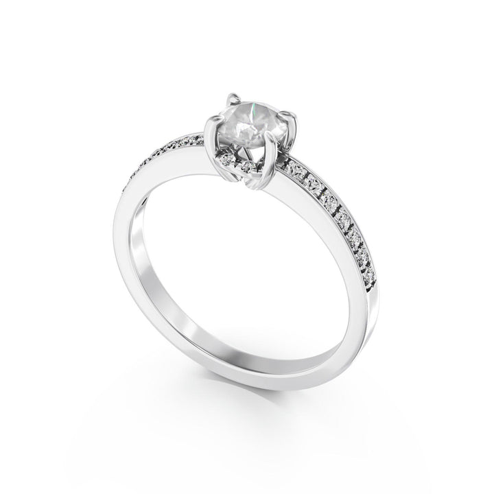 Inel logodnă platină cu diamante lab grown 1.02ct, elegant și luxos, simbol al iubirii eterne, cadou premium pentru femei.