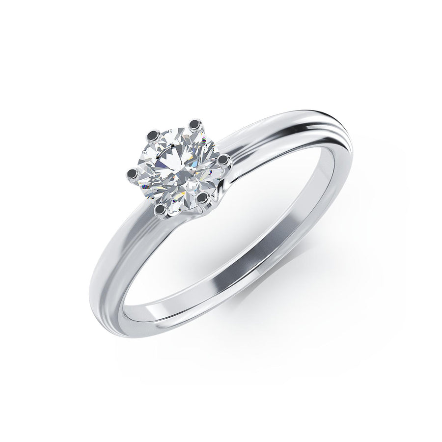 Inel de logodnă din platina cu diamant lab grown de 0.3ct, elegant și luxos, ideal pentru cadou premium pentru femei.