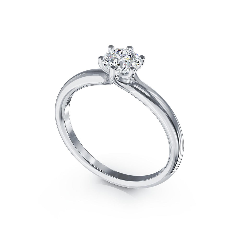 Inel logodnă din platina cu diamant lab grown Aphrodite, elegant și luxos, cadou perfect pentru femei, disponibil la un preț accesibil.