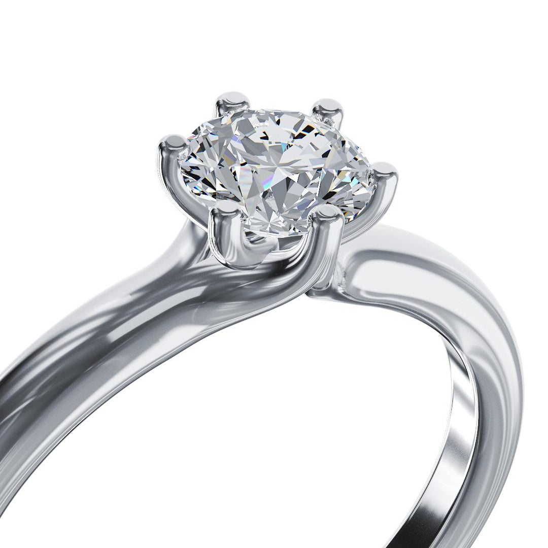 Inel Logodna Aur/Platina 0.3ct cu diamant lab grown, elegant și luxos, cadou pentru femei, disponibil în aur sau platina, design fin premium.