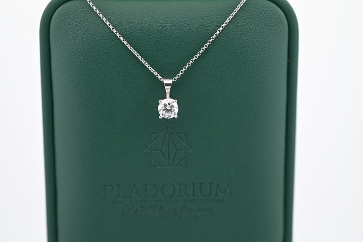 Lant platină cu pandantiv diamant cultivat 0.3ct, eleganță și durabilitate premium, cadou perfect pentru femei, Pladorium.