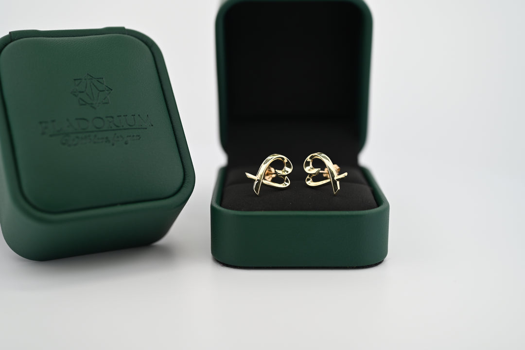 Cercei de aur Eros, eleganță premium, cadou ideal pentru femei, simbolizând iubirea, în cutie elegantă Pladorium.