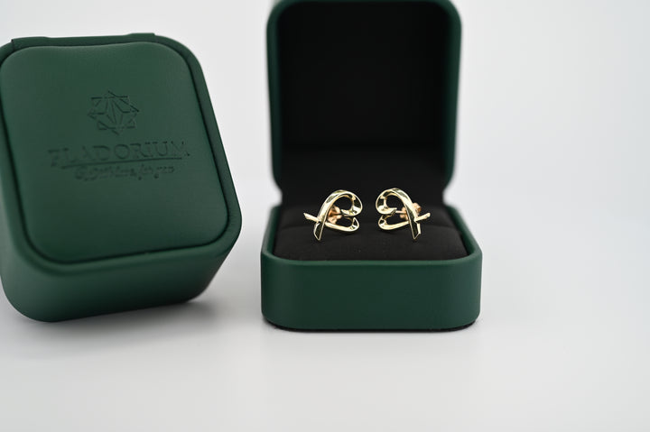 Cercei de aur Eros, eleganță premium, cadou ideal pentru femei, simbolizând iubirea, în cutie elegantă Pladorium.