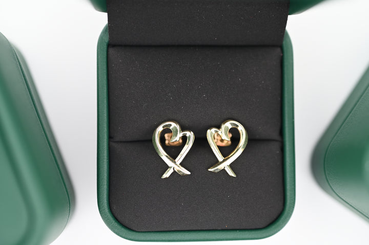 Cercei Aur Eros în formă de inimă, aur galben, eleganți și romantici, cadou perfect pentru femei, design inspirat de zeul iubirii, premium.