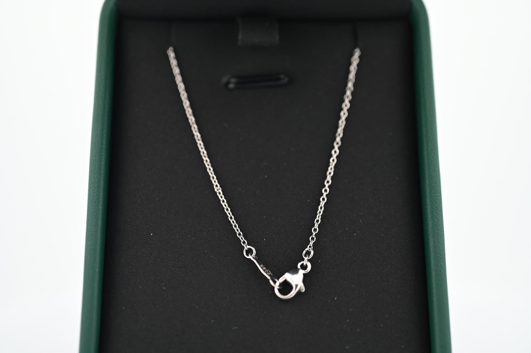 Lant Platina 1.2mm, eleganță și rafinament, prezentat într-o cutie neagră, bijuterie premium ideală pentru cadouri exclusiviste.