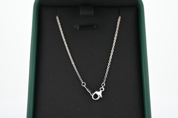 Lant Platina 1.2mm, eleganță și rafinament, prezentat într-o cutie neagră, bijuterie premium ideală pentru cadouri exclusiviste.