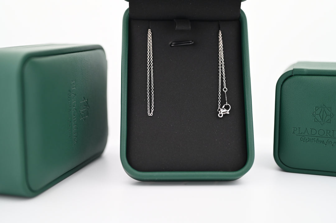 Lanț Platină 1.2mm elegant și durabil în cutie premium Pladorium, cadou rafinat pentru femei, simbol al rafinamentului și grației.