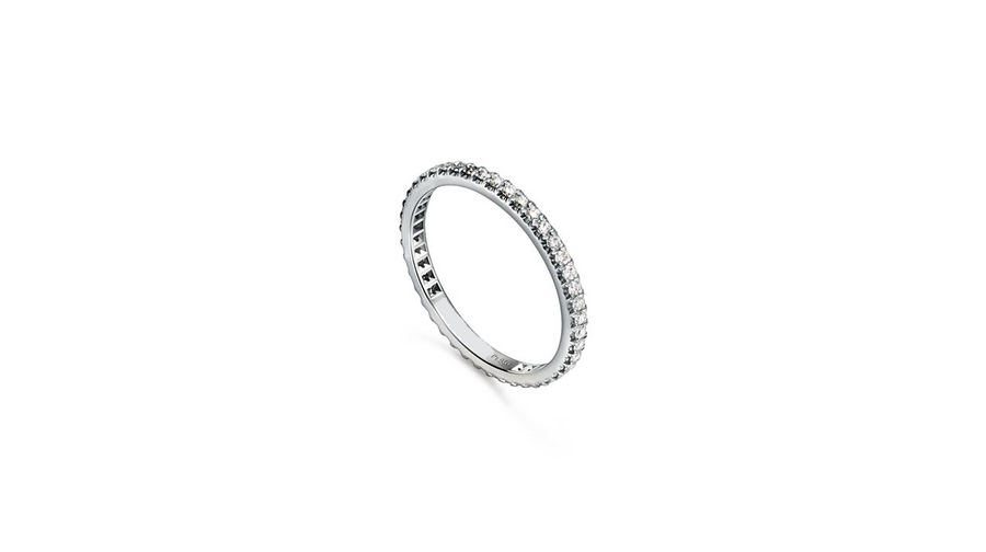 Inel eternity din platină cu diamante lab grown 4ct, simbol al dragostei eterne, ideal pentru femei, elegant și accesibil.