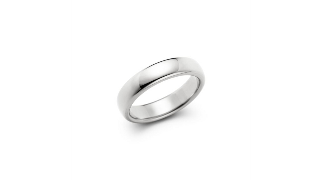 Verigheta elegantă din platină de 3mm, simbol al dragostei eterne, pentru o declarație subtilă a eleganței și durabilității.