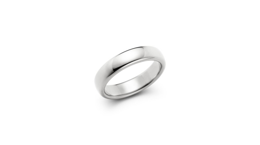 Verigheta elegantă din platină de 3mm, simbol al dragostei eterne, pentru o declarație subtilă a eleganței și durabilității.