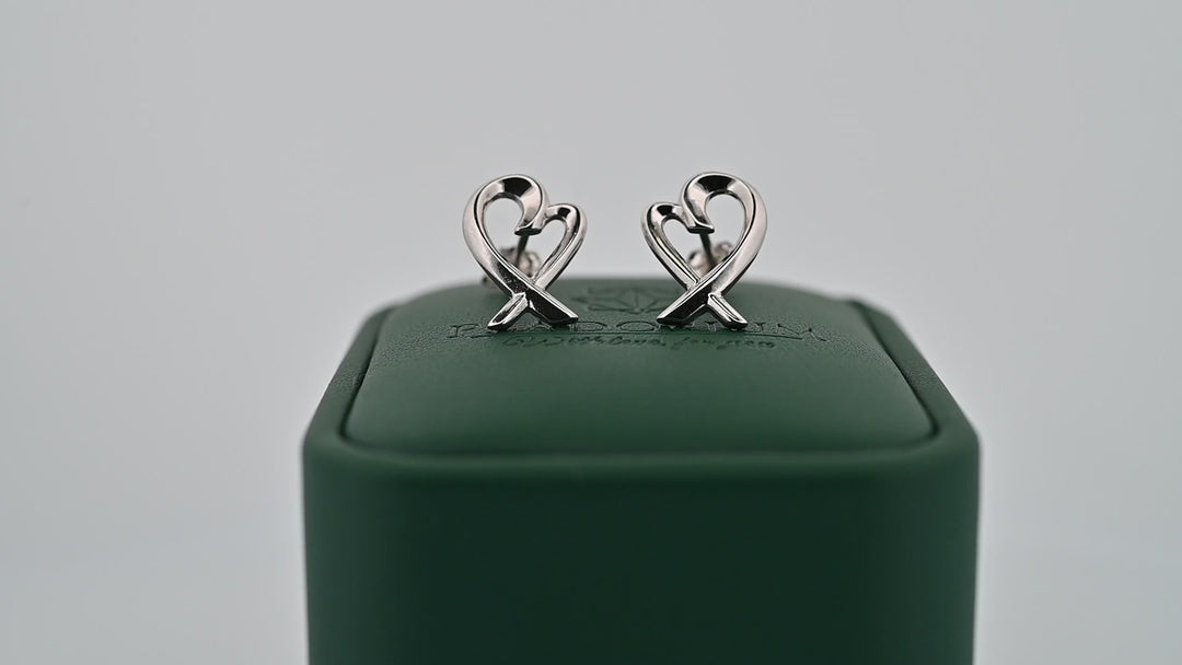 Cercei platină Eros pe un suport verde, cu design elegant inspirat de iubire, ideali pentru femei, aur platinat, cadou romantic