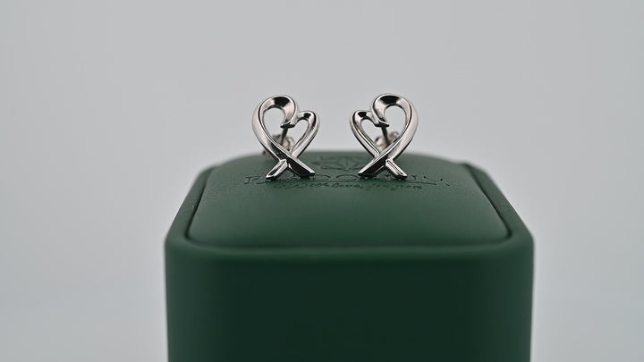 Cercei platină Eros pe un suport verde, cu design elegant inspirat de iubire, ideali pentru femei, aur platinat, cadou romantic